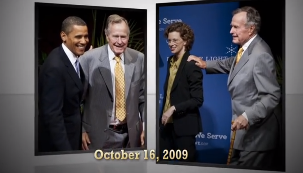 George H W Bush is furious about this GA Democrat’s campaign ad