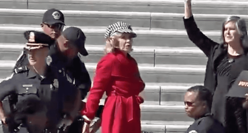 Jane Fonda arrested in climate protest at US Capitol