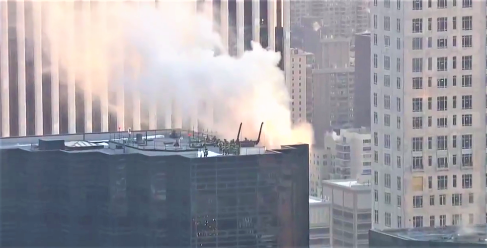 WATCH: Smoke billows out of Trump Tower as firefighters respond to electrical fire