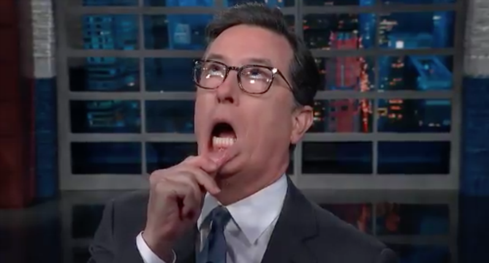 Colbert: 'So the wall is a metaphor for Trump's manhood? No wonder he's having a problem erecting it'
