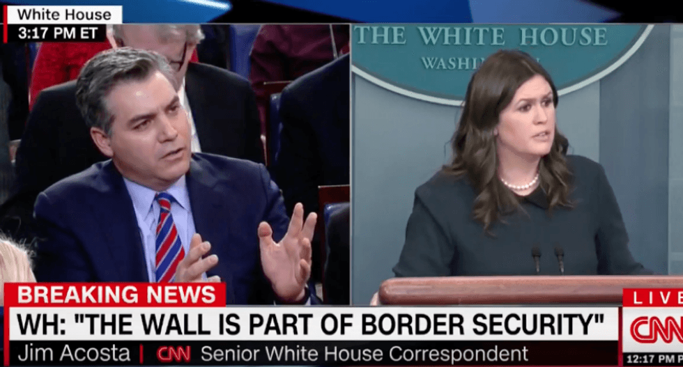Sarah Sanders snaps at Jim Acosta over immigration deal questions: 'I’m not negotiating with you, next question'