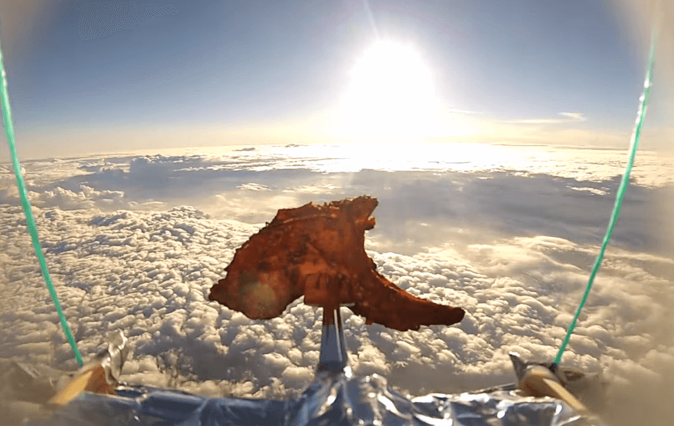 Watch a tandoori lamb chop’s journey into space in majestic and absurd PR stunt