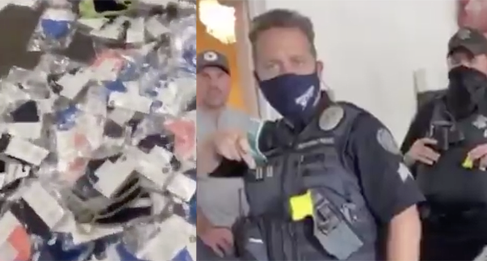 Arizona woman claiming she's Trump's spokesperson goes nuts at local Target and attacks face mask rack