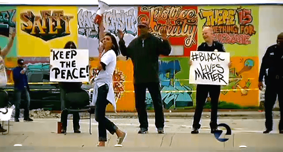 'We get it': Cops join protest against police brutality in California city