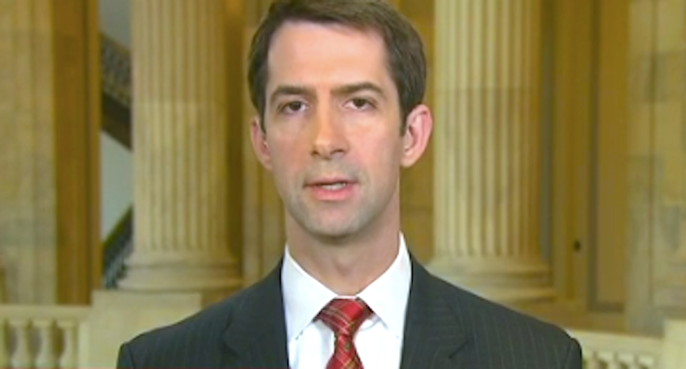 GOP chair gavels Tom Cotton into silence as he throws tantrum during Democrat's closing remarks at Haspel hearing