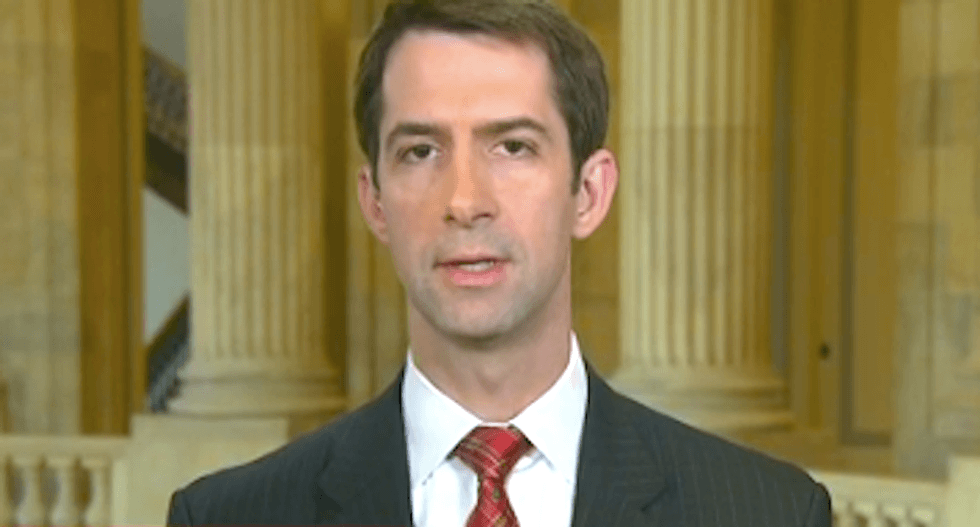 GOP chair gavels Tom Cotton into silence as he throws tantrum during Democrat's closing remarks at Haspel hearing