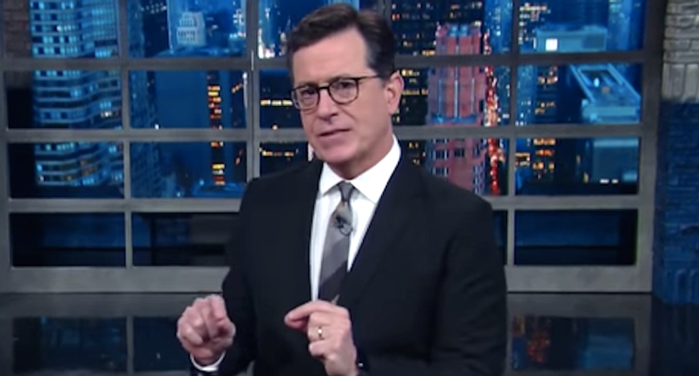 Colbert fears Trump's unblockable texts: 'Only person I trust less with that is Anthony Weiner'