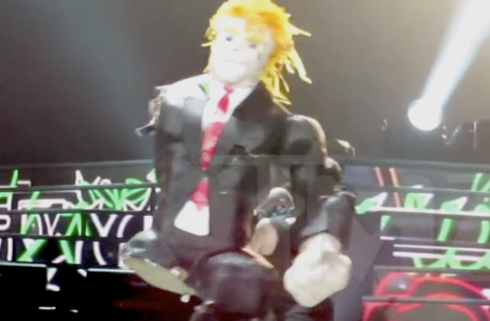'Hit him in the head!': Guns N' Roses invite Mexico City fans to beat down Donald Trump piñata