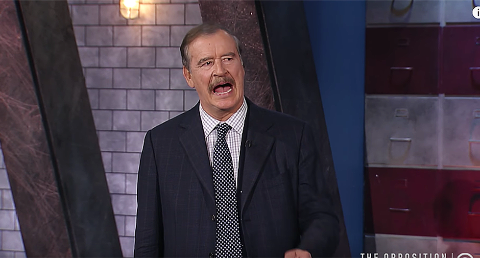 'Get rid of this guy': Vicente Fox and Comedy Central's Jordan Klepper hilariously smash a 'fake' Trump Tower taco bowl