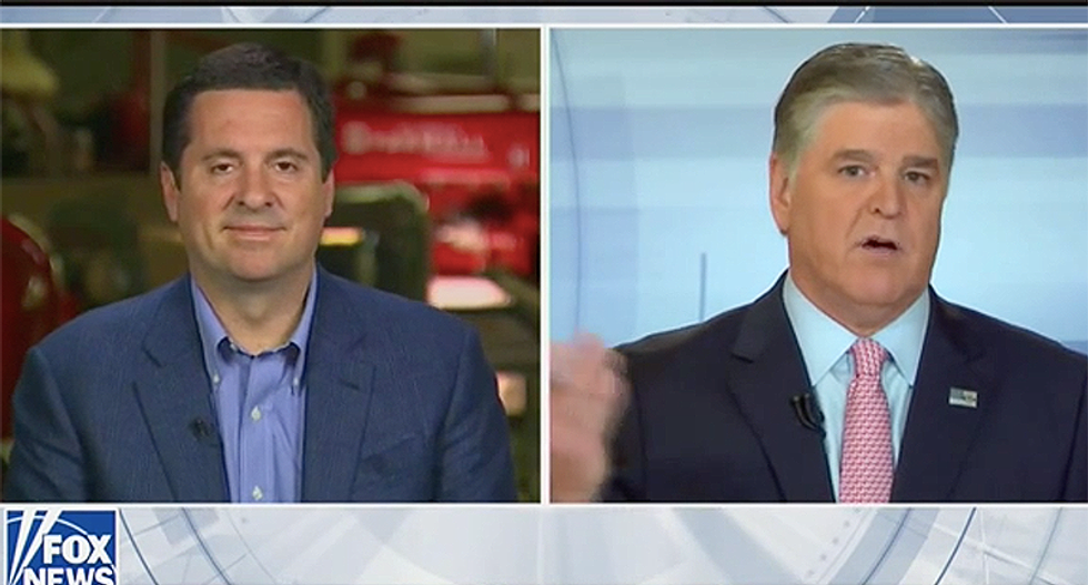 Devin Nunes cries 'fake news' as the reason he is suing parody accounts in Sean Hannity interview