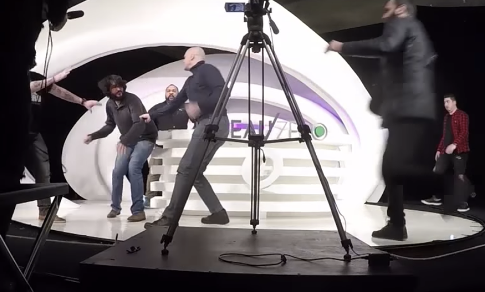WATCH: White nationalist gets punched out on French show for whining he’s up to his ‘a**hole in Arabs'