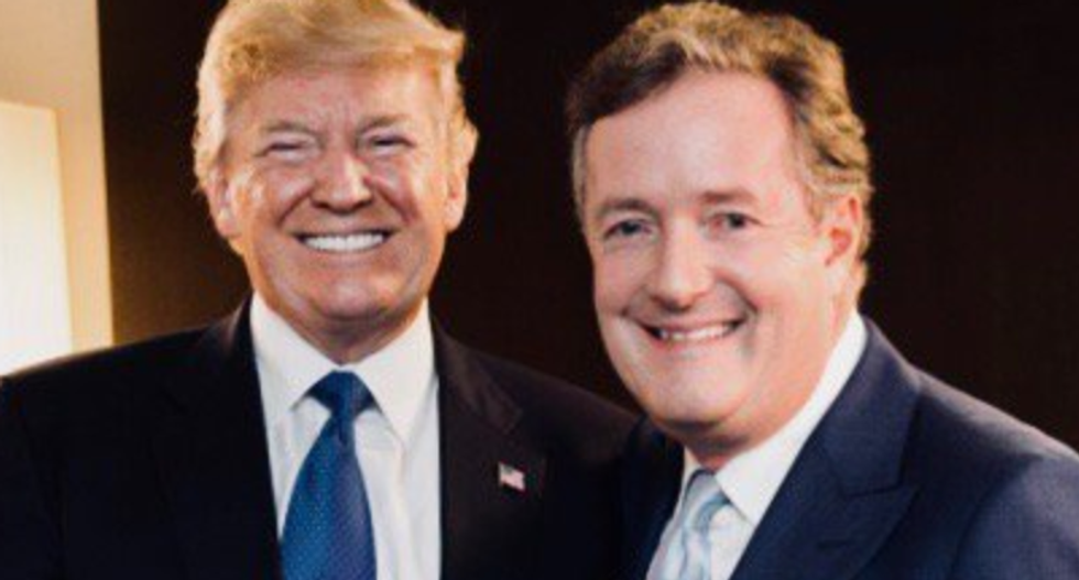 Donald Trump confesses to Piers Morgan that he sometimes tweets from bed