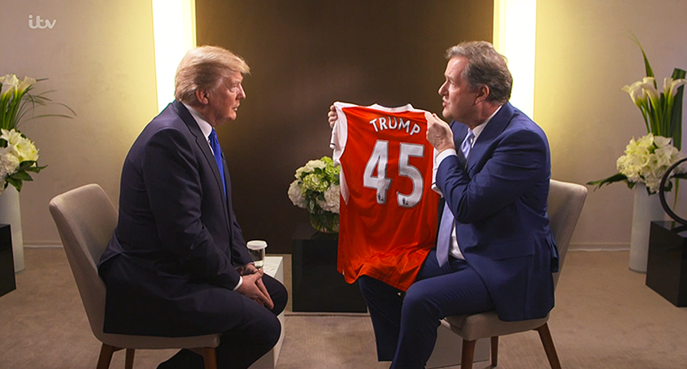 Donald Trump promises Piers Morgan 'I am a really stable genius'