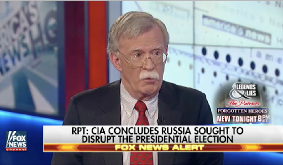 Trump favorite for State Dept. John Bolton tries to shift 2016 hacking blame from Russia to Obama