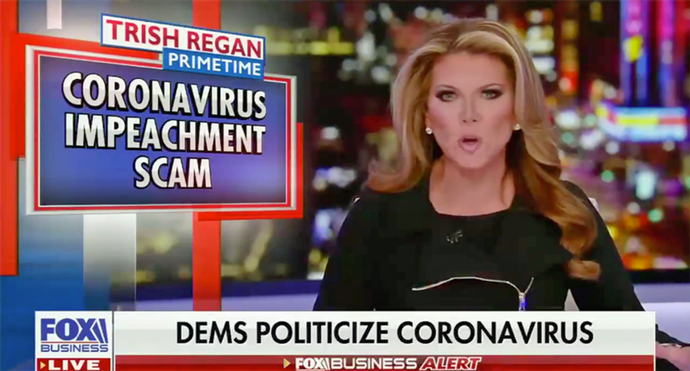 Trish Regan leaves Fox in aftermath of her ‘coronavirus impeachment scam’ conspiracy rant: report
