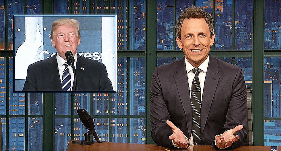 Seth Meyers: If the feds put pressure on Trump, 'there’s a good chance he’ll flip on himself'