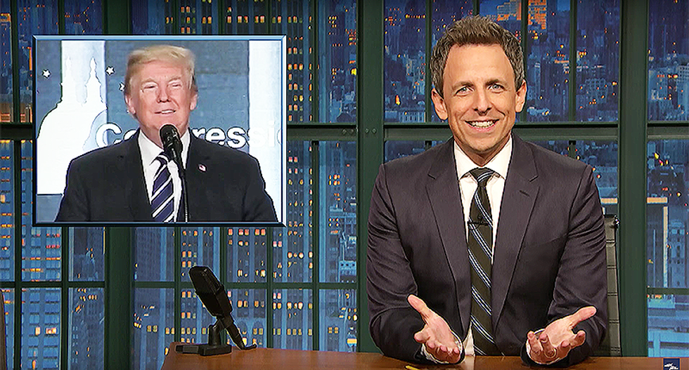 Seth Meyers: If the feds put pressure on Trump, 'there’s a good chance he’ll flip on himself'