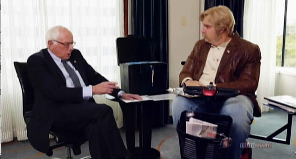 'I don't know what you're talking about': Bernie Sanders duped by Sacha Baron Cohen in right-wing disguise