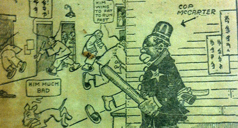 This racist cartoon is the reason a San Diego cop thinks he was punished
