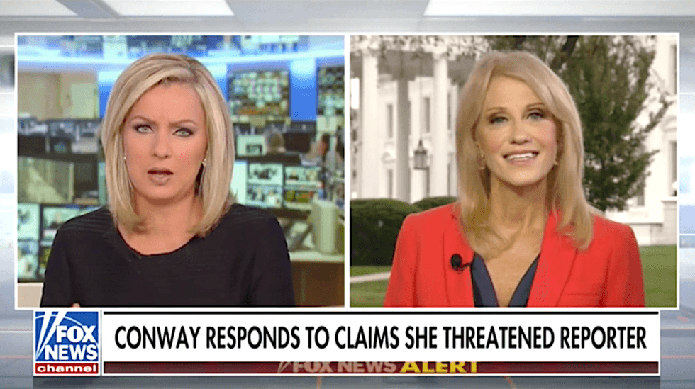 Fox News host confronts Kellyanne Conway for 'abusing' reporter who asked about her Trump-hating husband