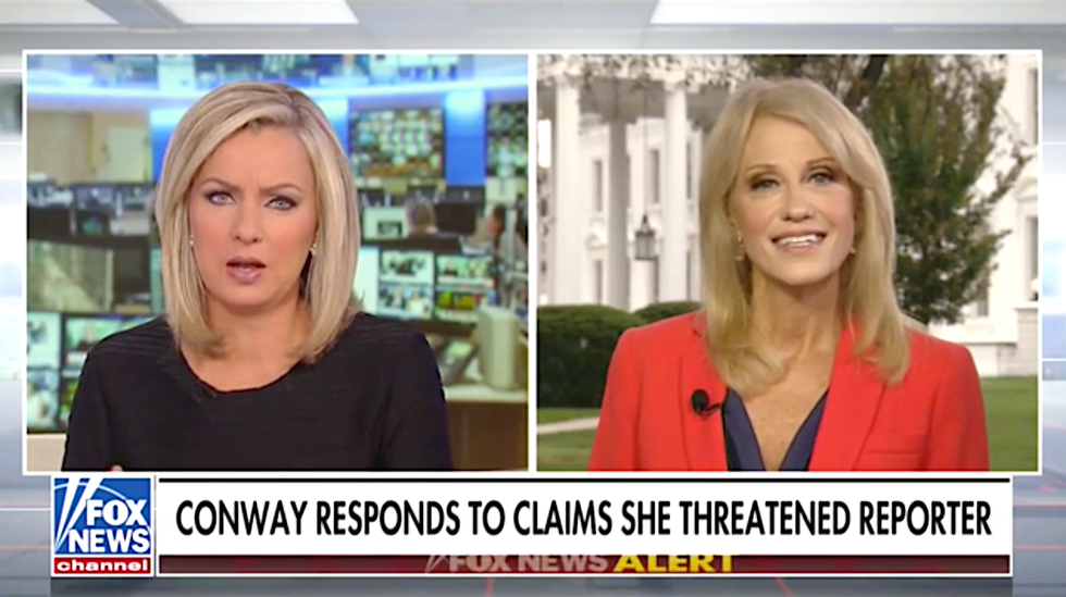 Fox News host confronts Kellyanne Conway for 'abusing' reporter who asked about her Trump-hating husband
