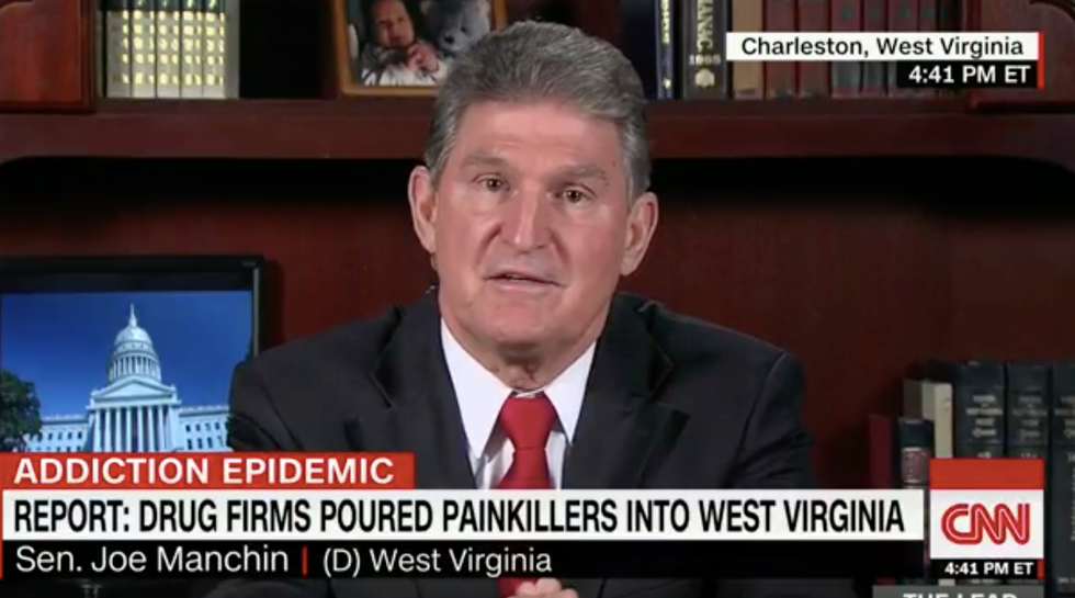 Trump-friendly Democrat Sen. Joe Manchin calls for 'a war on drugs' to end opiate abuse epidemic