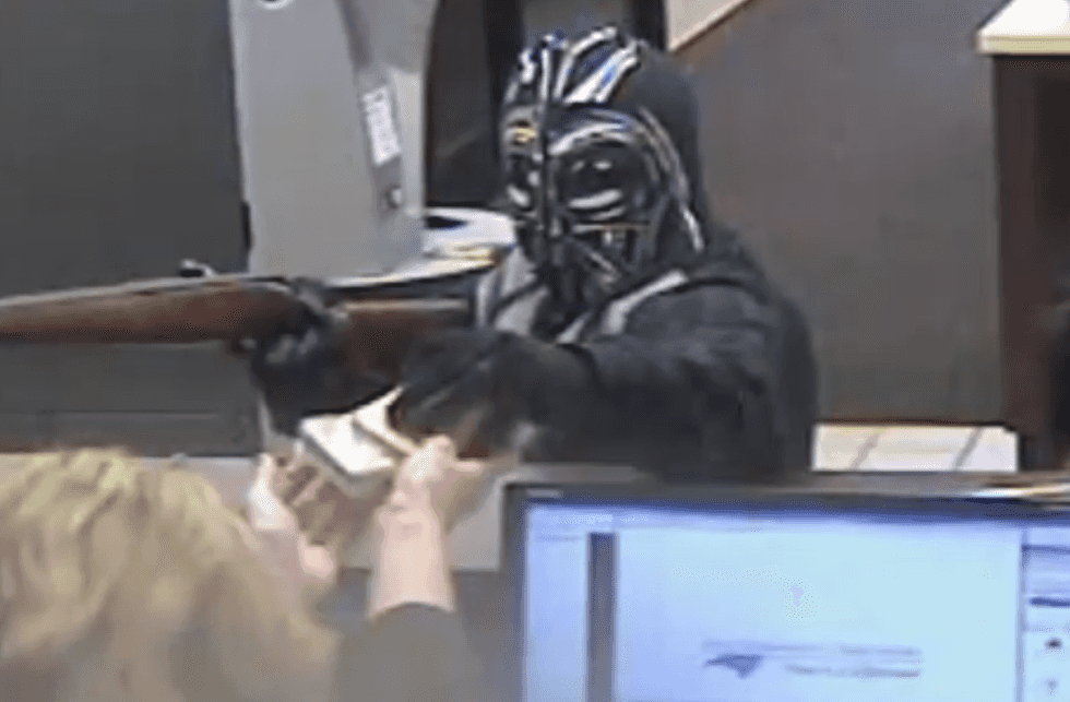 Luke, I am your -- robber? Watch rifle-toting 'Darth Vader' stick up North Carolina bank