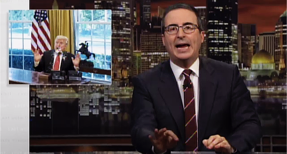 John Oliver paints the perfect picture of the moment Trump said 'My presidency is over. I'm f*cked'