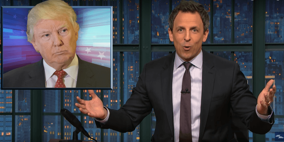 Seth Meyers slams Trump's Meals on Wheels cuts: Your heart is so small it makes your hands look big