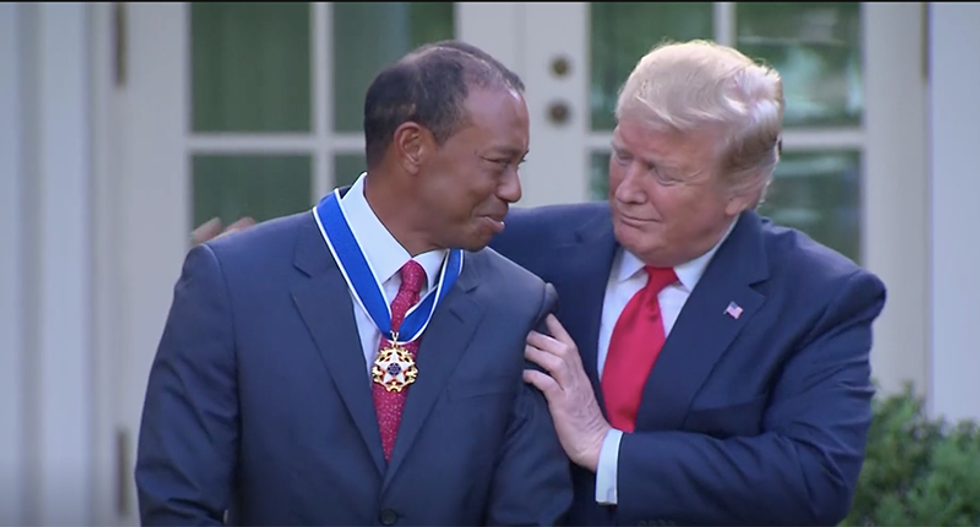 Trump cheated when golfing with Tiger Woods -- today he was 'star humping him': CNN commentator