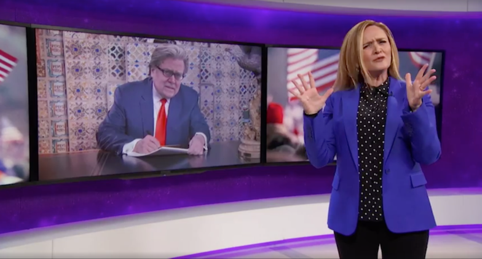 Samantha Bee rips Trump's inauguration: America swore in 'the concept of white male mediocrity'