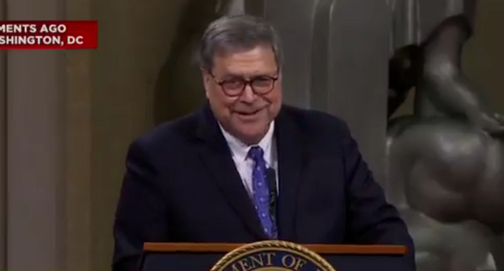 Embattled Bill Barr ridicules notion of being in contempt of Congress at Rosenstein retirement ceremony