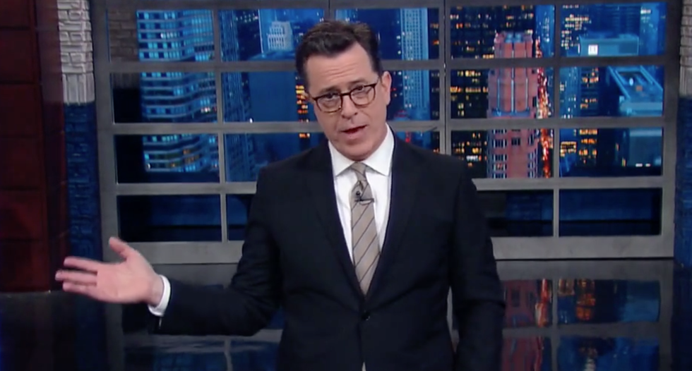 ‘These tweets make him look like a real d-bag’: Colbert nails Trump's 'insane' Twitter habit