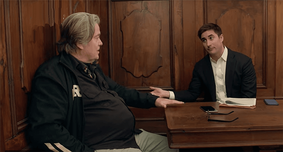 WATCH: Axios reporter catches Steve Bannon in a hilarious lie