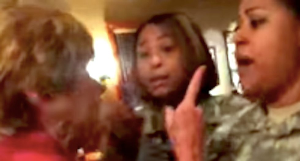 White woman goes berserk on two black soldiers at Georgia restaurant -- and then tries to play victim