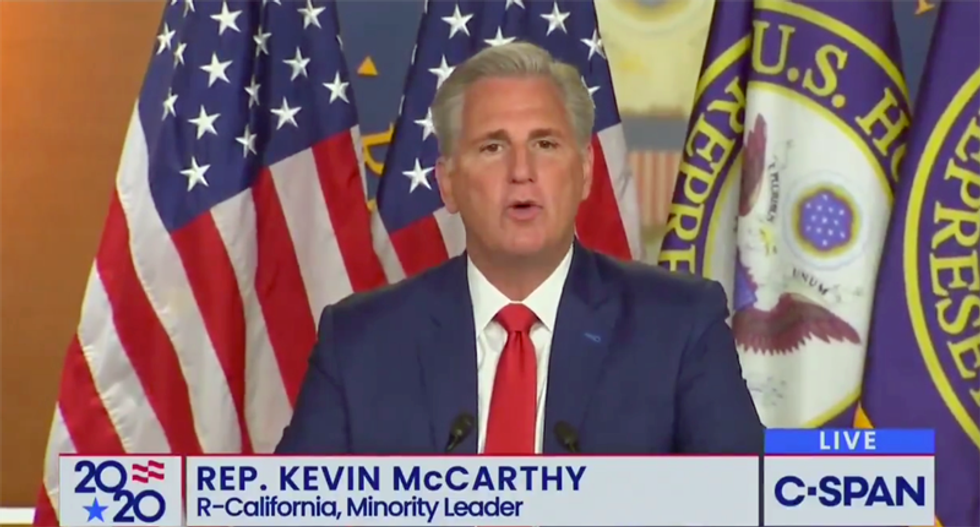 WATCH: GOP leader lashes out at the press for asking about Trump’s attacks on the legitimacy of the election