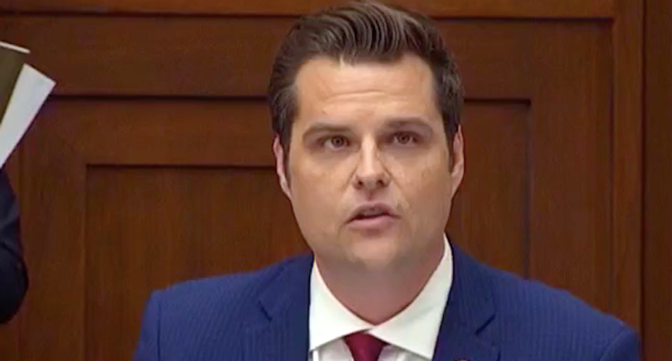 'Horde of clueless angry white men': Internet mocks Matt Gaetz for leading a raid on a secure impeachment hearing
