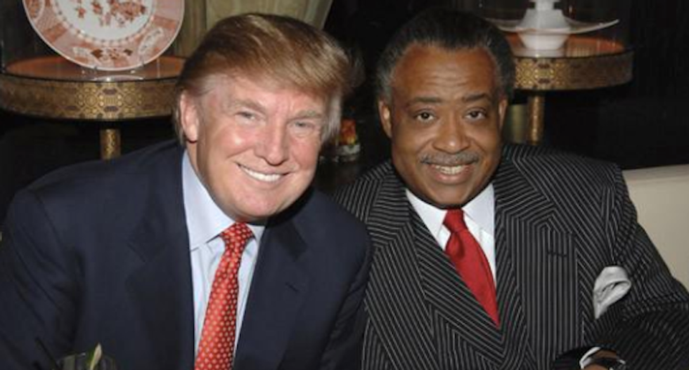 Trump busted for kissing up to Al Sharpton in hopes of landing Mike Tyson fight at his casino