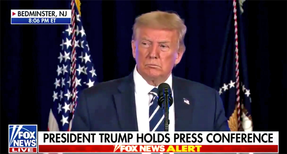 WATCH: Bedminster members cheer when Trump praises them for refusing to social distance