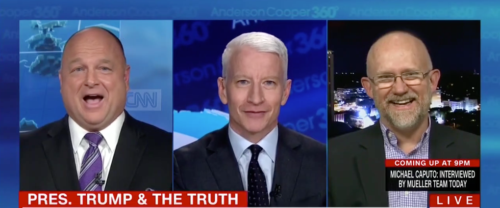 Trump aide goes down in flames after telling CNN's Cooper and GOP's Rick Wilson the president has never lied