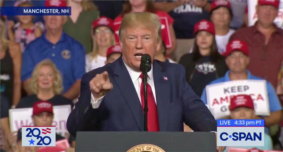 WATCH: Trump praises his rally audience for not acting like ‘credible people’ after 'CNN sucks' chant