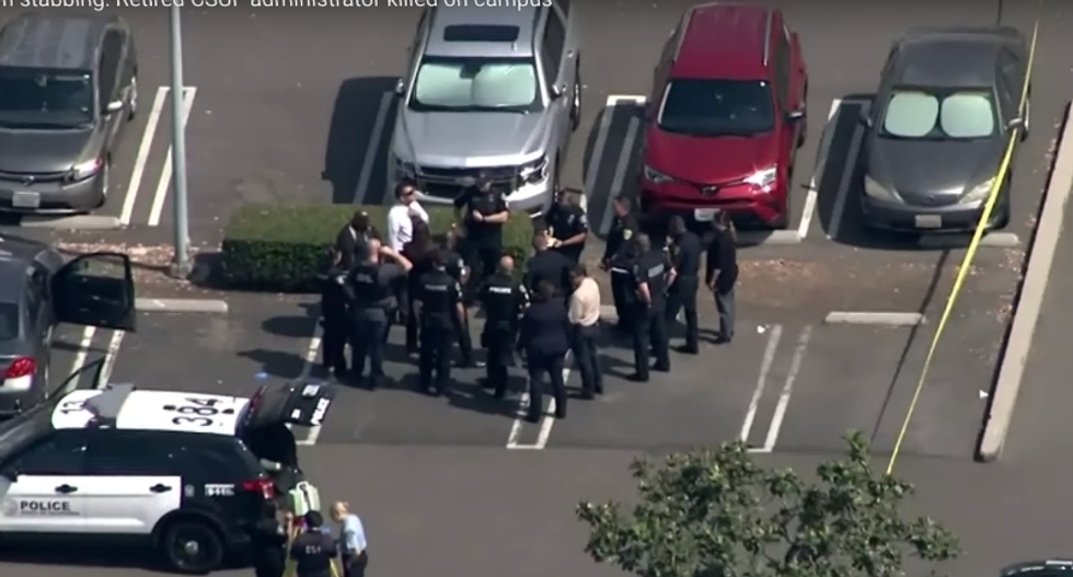 Man stabbed to death at California university -- he was also targeted with ‘incendiary device’
