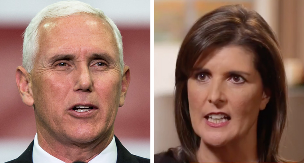Mike Pence and Nikki Haley battled for attention at a GOP donor retreat: report