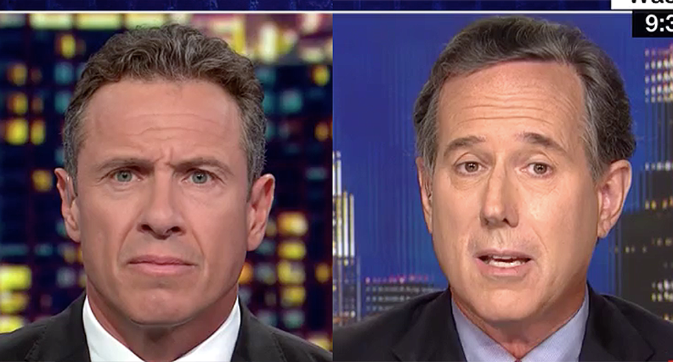 'I don't know what you're getting frustrated by': CNN's Cuomo challenges Rick Santorum over background checks