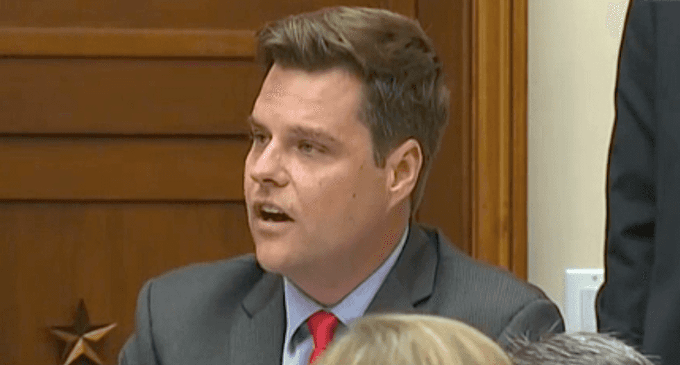 Hearing audience groans as GOP’s Matt Gaetz rants about ‘low-T’ impeachment inquiry