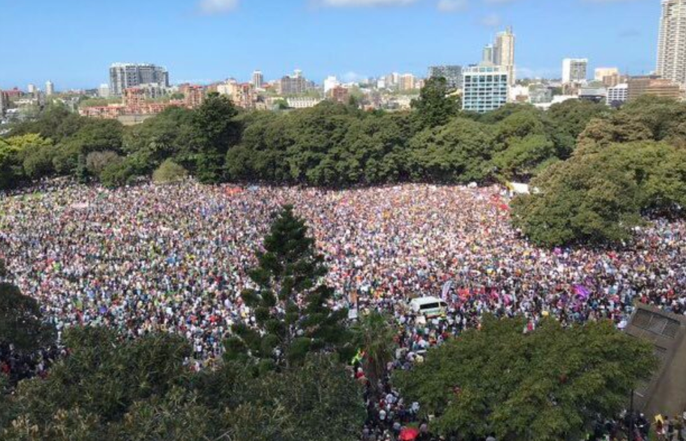 Images from global climate strikes show city streets packed with millions of people