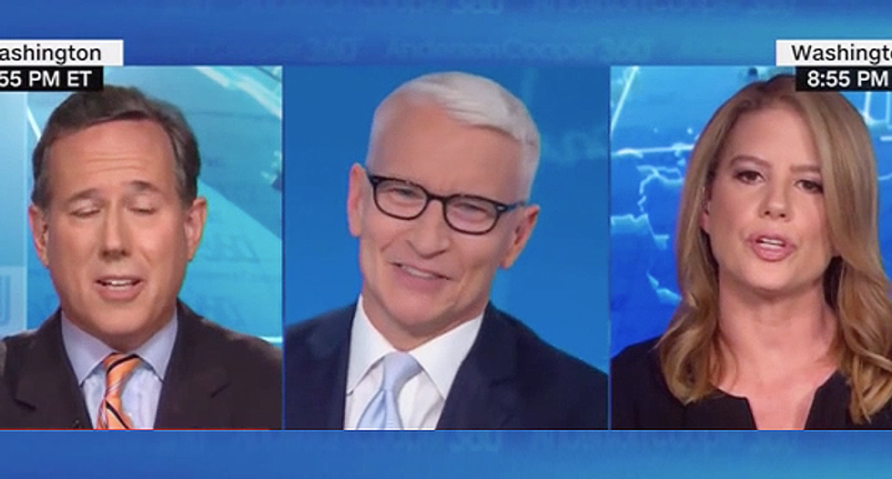 'Oh come on, Rick': Anderson Cooper flattens Santorum in real-time for falsifying Ukraine conversation