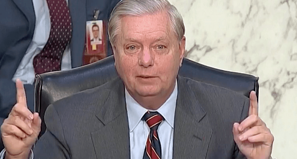 WATCH: Lindsey Graham uses Amy Barrett hearing to whine about his Senate rival Jaime Harrison