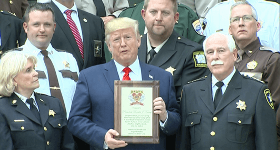 ‘We got your back, Mr. President’: Right-wing sheriffs vow loyalty to Trump at White House event
