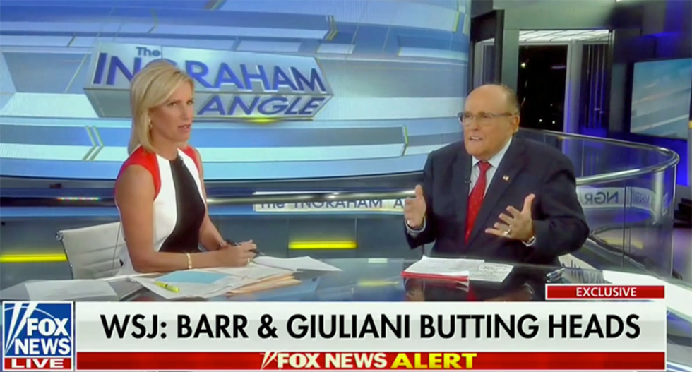 Rudy Giuliani vows to Fox News he never spoke to Bill Barr about the Ukraine scandal